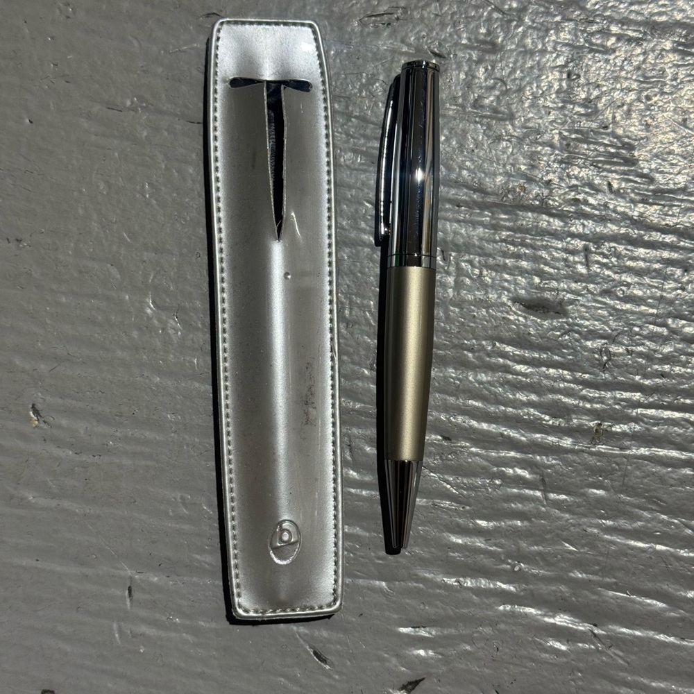 Silver and Gold Pen with Case